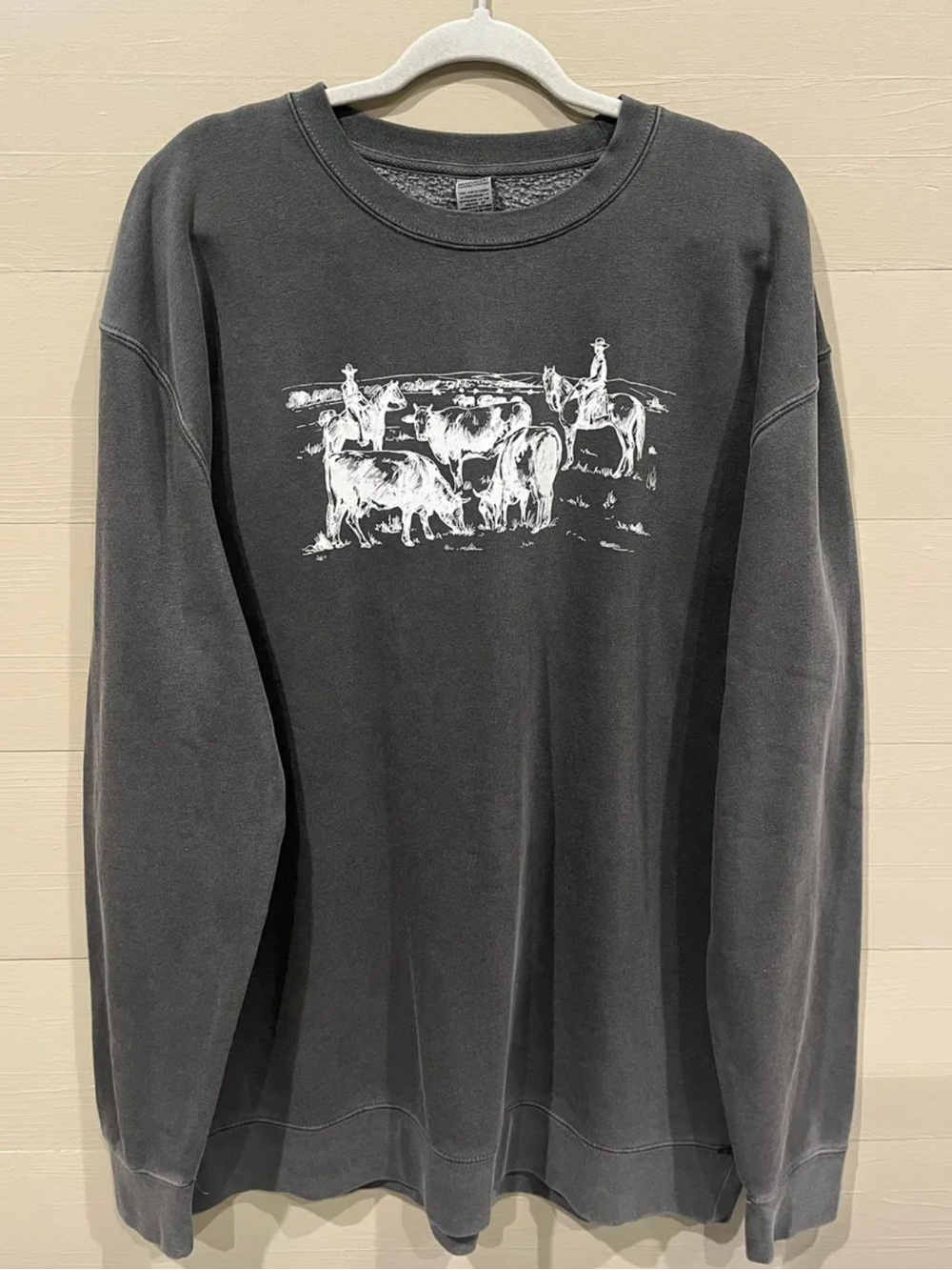 Lunabelle West dark gray western sweatshirt